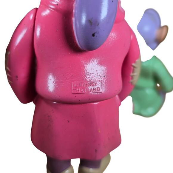 Vintage Set of Disney Thailand Seven Dwarfs, Hard plastic/rubber . Snow White - Picture 5 of 9